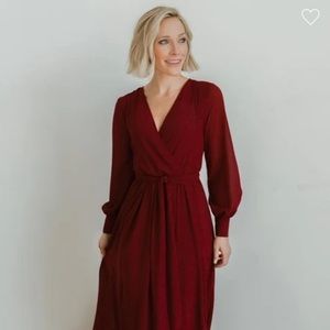 Floor Length Maxi Rust Fall Bridesmaid Dress